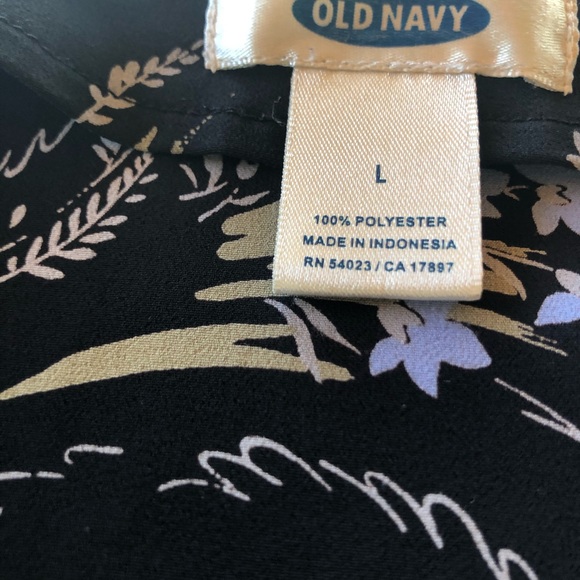 Old Navy Tops Old Navy Black Floral Peplum Top Large Poshmark